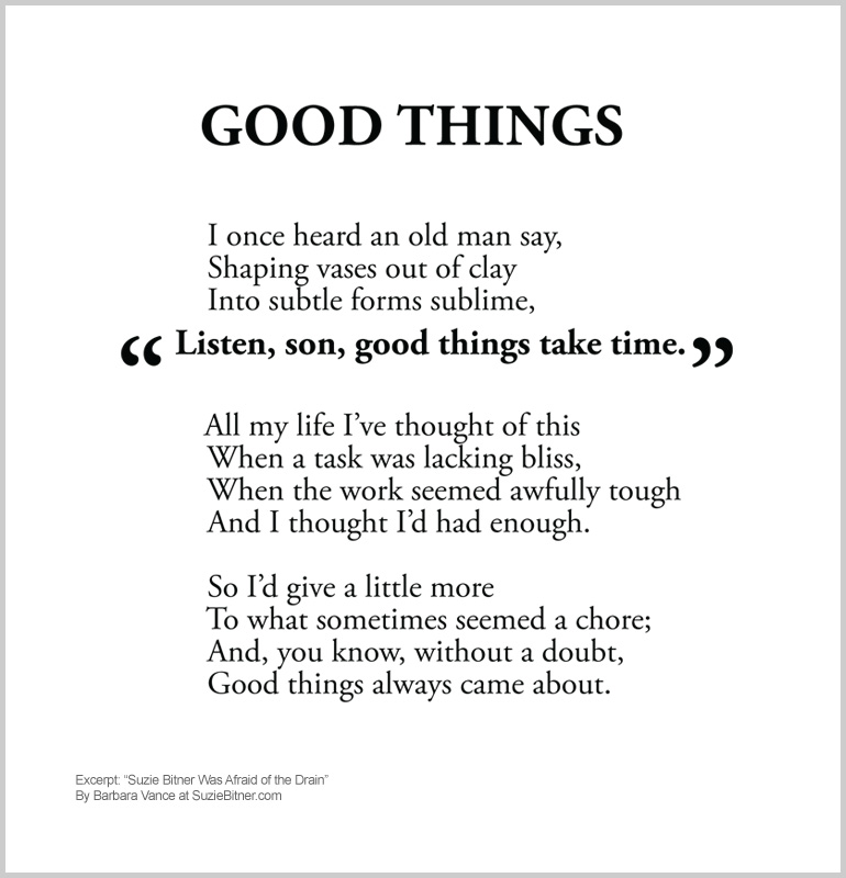 Good Things Suzie Bitner Was Afraid Of The Drain